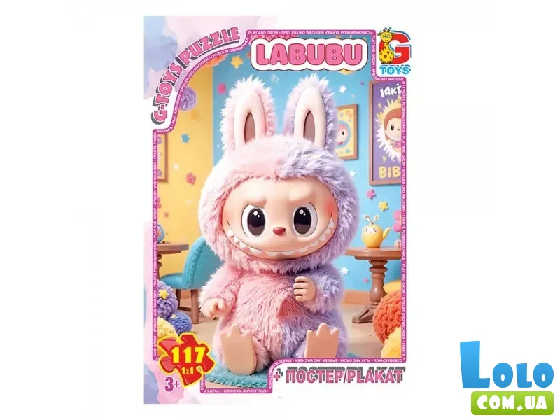 Пазлы Сердитые Лабубу, G-Toys, 117 эл.