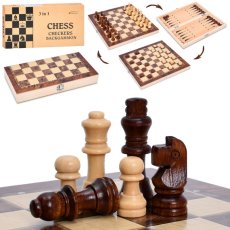 Шахматы деревянные 3в1 (шашки, нарды)