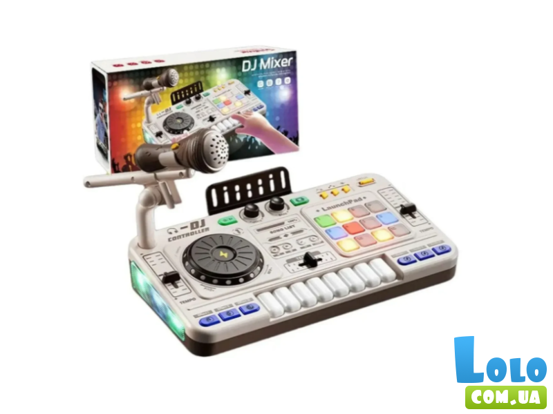 Музыкальная установка DJ Mixer с микрофоном (белая)
