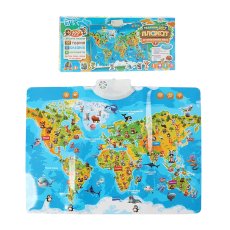 Интерактивный плакат Карта мира, WToys (укр.)