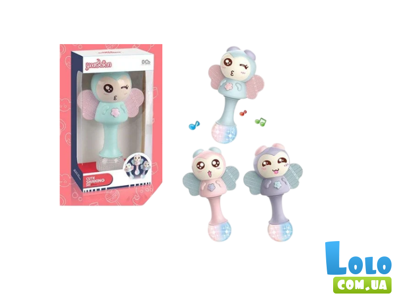 Погремушка музыкальная на батарейках (англ.), (в ассортименте)