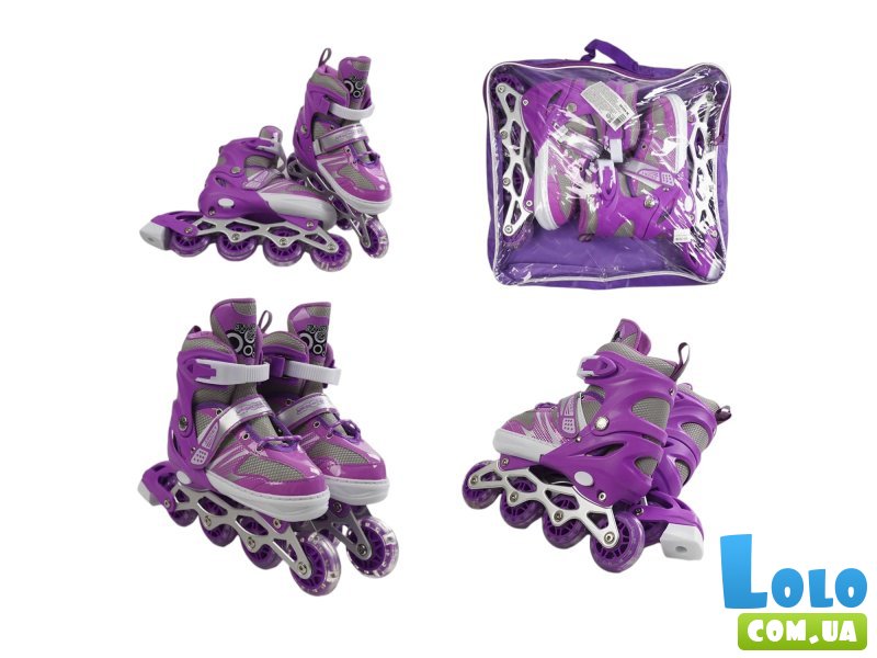 Детские ролики, М (34-38), фиолетовые