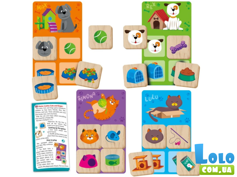 Настольная игра Roter Kafer Лото Кошки и собаки, Vladi Toys