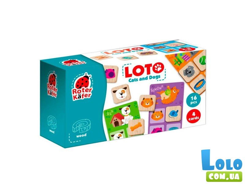 Настольная игра Roter Kafer Лото Кошки и собаки, Vladi Toys