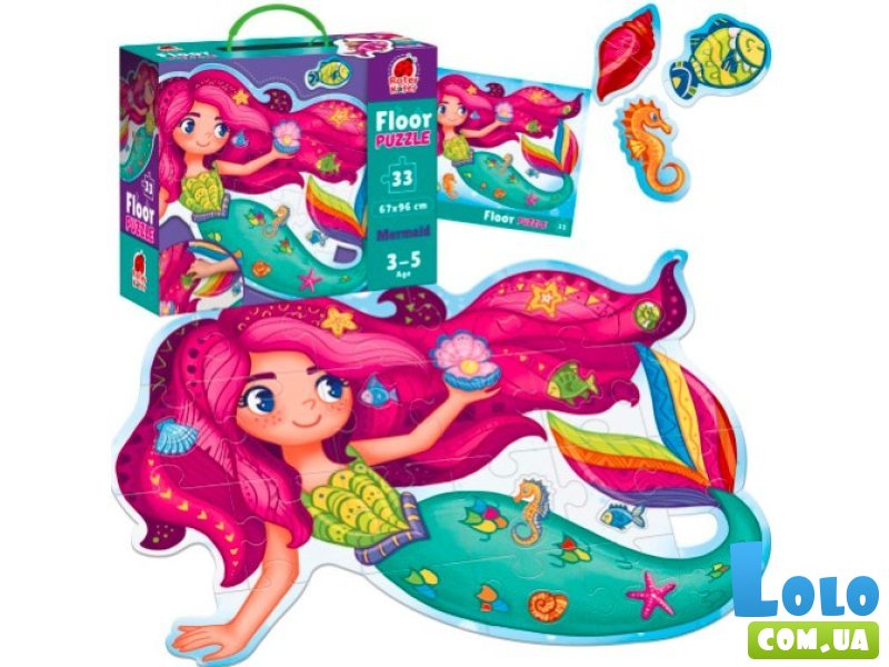 Пазл Русалка, Vladi Toys, 33 эл.