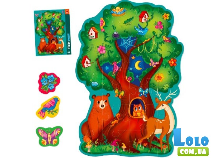 Пазл Лесные животные, Vladi Toys, 40 эл.