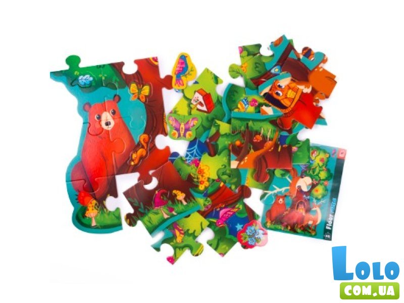 Пазл Лесные животные, Vladi Toys, 40 эл.