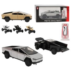 Машина металлопластиковая Tesla Cybertruck со скутером, АвтоЕксперт (в ассортименте)