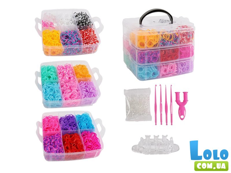 Набор резиночек для плетения с фурнитурой