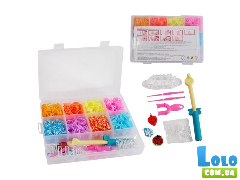 Набор резиночек для плетения с фурнитурой и аксессуарами