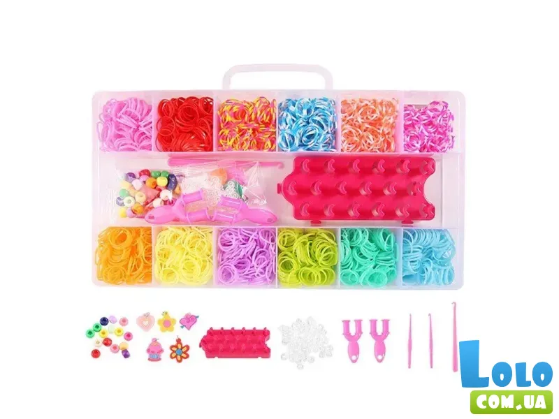Набор резиночек для плетения с аксессуарами
