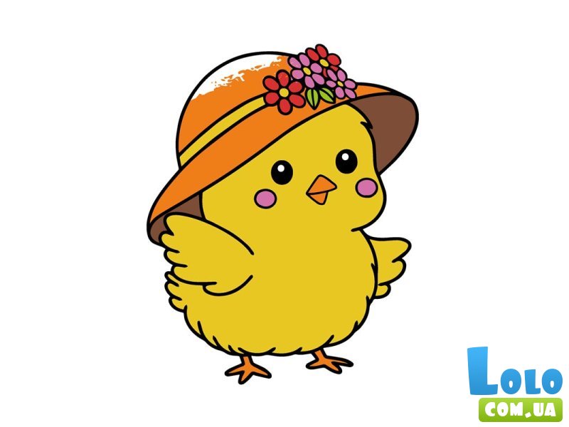 Раскраска Модная цыпа с пальчиковыми красками, Art Craft (25х25 см)