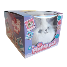 Мягкая интерактивная игрушка Котик с серыми ушками