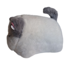 Мягкая интерактивная игрушка Котик с серыми ушками