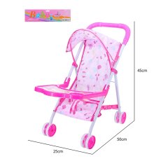 Коляска для куклы с козырьком и столиком