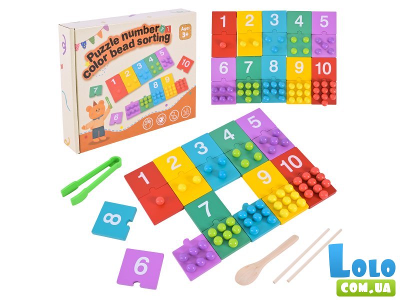 Развивающая деревянная игрушка со щипцами