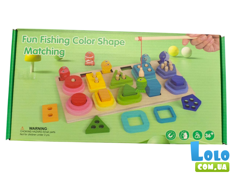 Деревянная логическая доска с магнитной рыбалкой