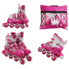 Детские ролики, L (39-43), розовые