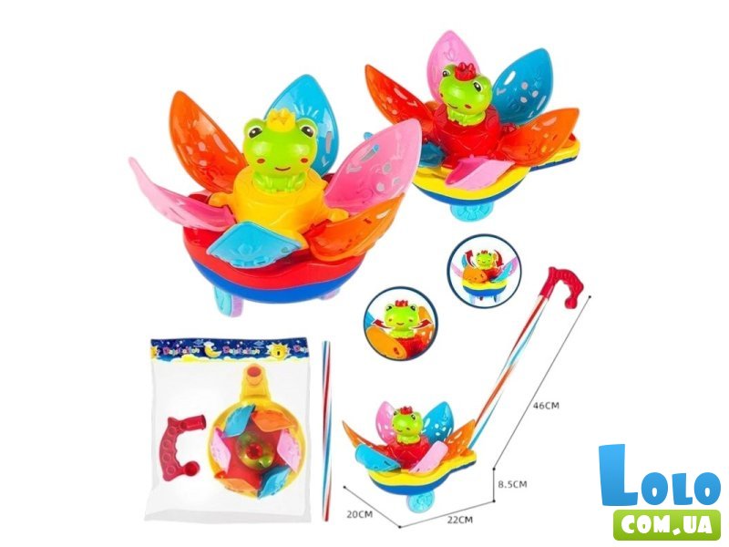 Каталка Лягушка в цветочке (в ассортименте)