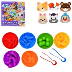 Развивающая игра сортер со щипцами Животные