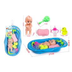 Пупс с ванночкой и аксессуарами (в ассортименте)