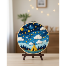 Набор для валяния картины из шерсти Звездная ночь, Brushme (20 см)