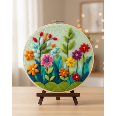 Набор для валяния картины из шерсти Цветочный сад, Brushme (20 см)