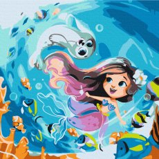 Картина по номерам История русалочки ©Евгения Лисова, Brushme (30х30 см)