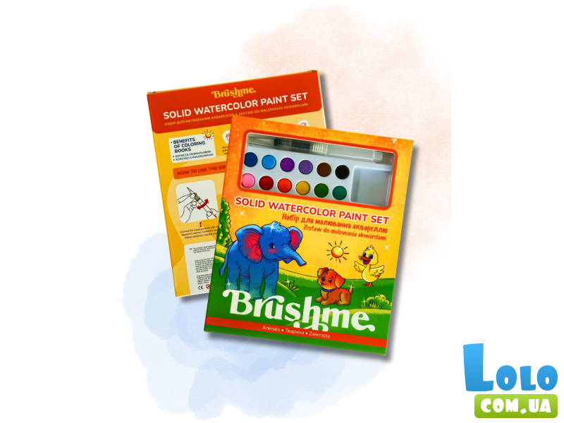 Раскраски с сухими красками для детей Животные, Brushme