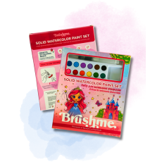 Раскраски с сухими красками для детей Принцессы, Brushme