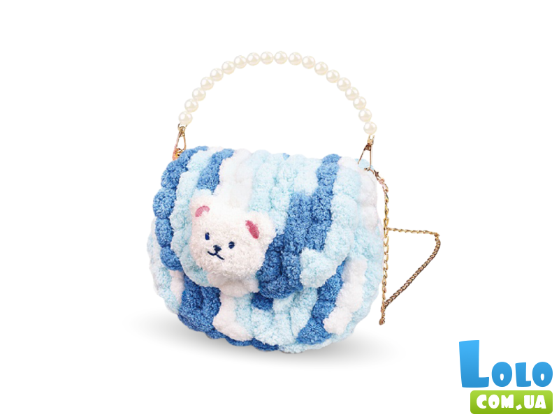 Набор для создания круглой сумочки Мишка, Brushme (синий)
