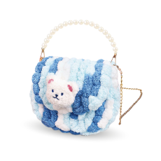 Набор для создания круглой сумочки Мишка, Brushme (синий)