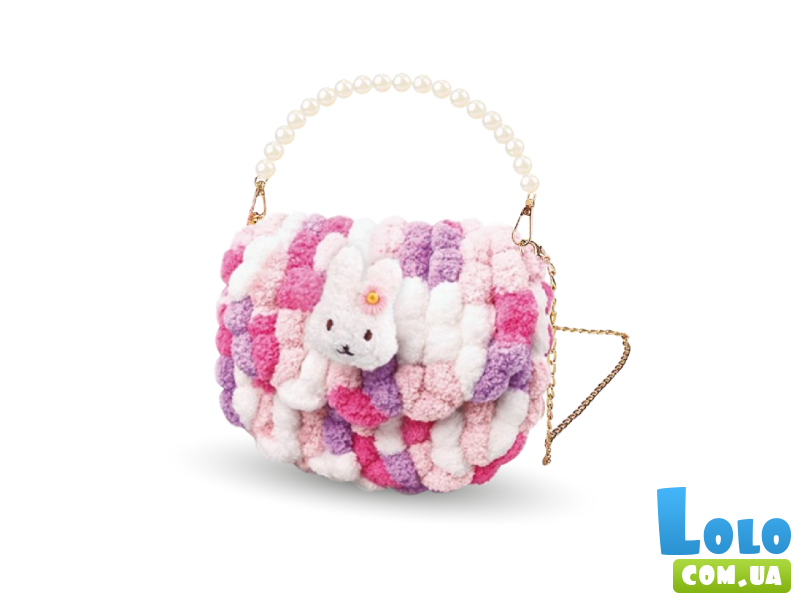 Набор для создания круглой сумочки Мишка, Brushme (розовый)