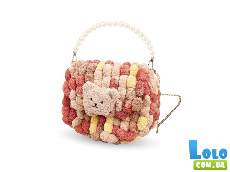 Набор для создания круглой сумочки Мишка, Brushme (нежный пастельный)