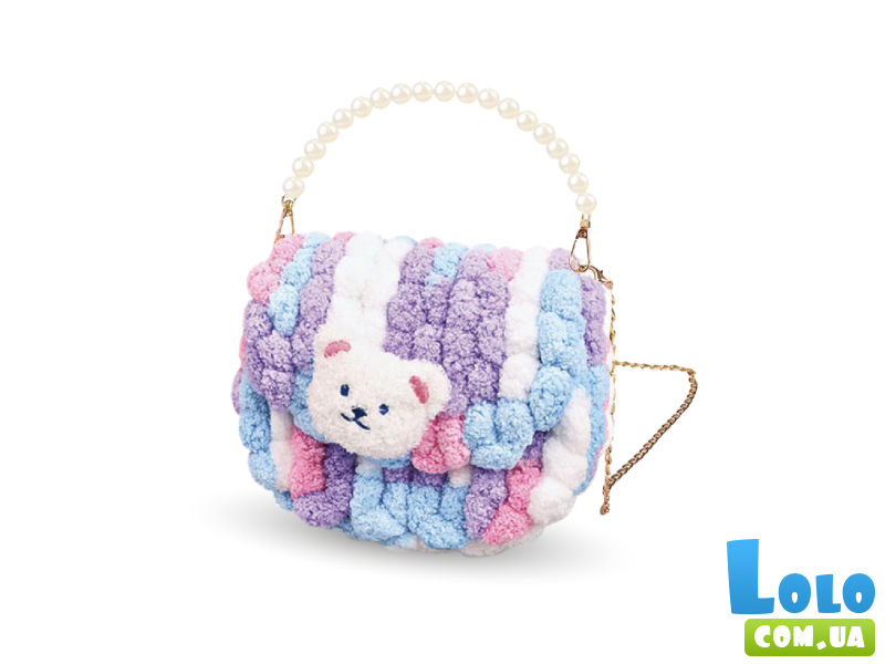 Набор для создания круглой сумочки Мишка, Brushme (фиолетовый)