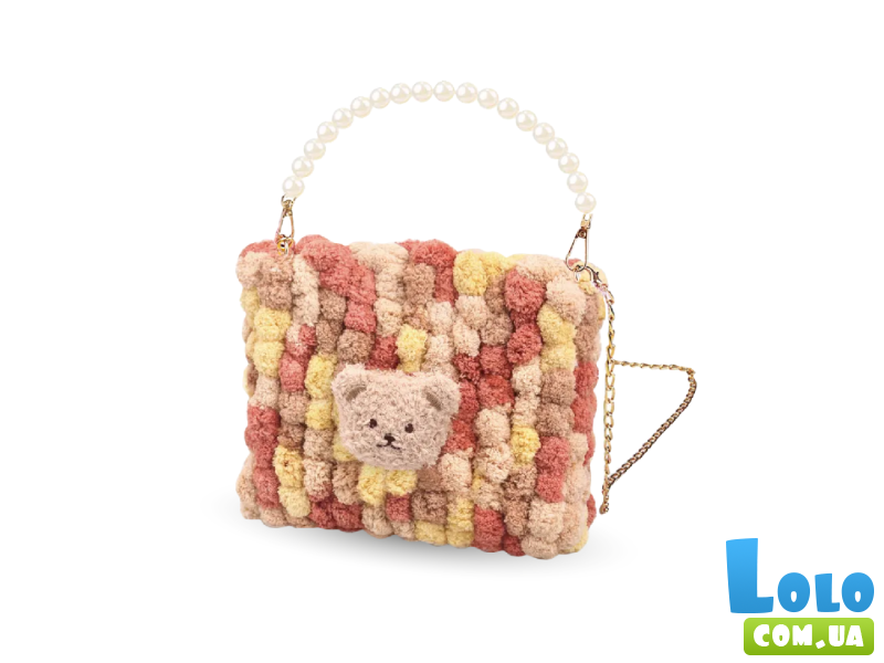 Набор для создания квадратной сумочки Мишка, Brushme (коричневый)