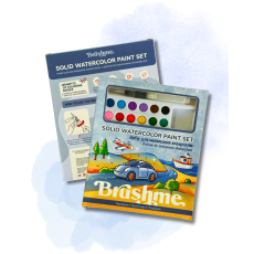 Раскраски с сухими красками для детей Транспорт, Brushme