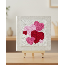 Набор для создания ковровой вышивки Любовь в стежках, Brushme (25х25 см)