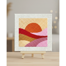 Набор для создания ковровой вышивки Золотой закат , Brushme (25х25 см)