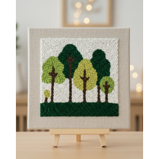 Набор для создания ковровой вышивки Зеленый покой, Brushme (25х25 см)