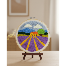 Набор для создания ковровой вышивки Лавандовое поле, Brushme (20 см)