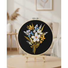 Набор для вышивки гладью Ночной букет, Brushme (20 см)