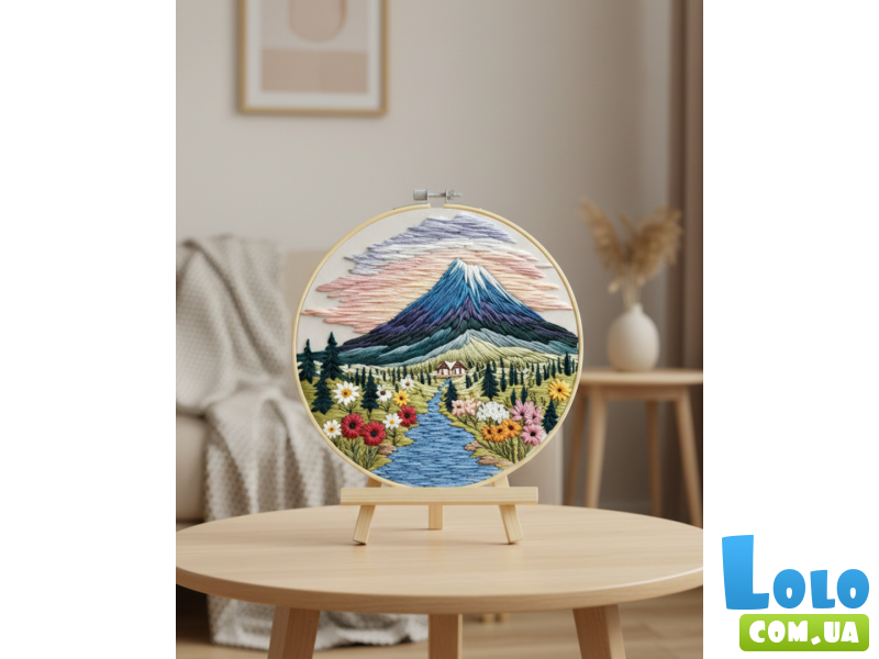 Набор для вышивки гладью Долина покоя, Brushme (20 см)