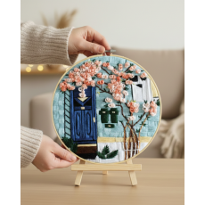 Набор для вышивки гладью Весна у дома, Brushme (20 см)