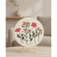 Набор для вышивки гладью Полевые цветы, Brushme (20 см)