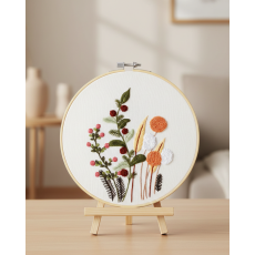 Набор для вышивки гладью Следы лета, Brushme (20 см)