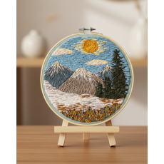 Набор для вышивки гладью Тишина высоких гор, Brushme (20 см)