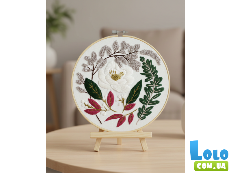 Набор для вышивки гладью Нежный венок, Brushme (20 см)