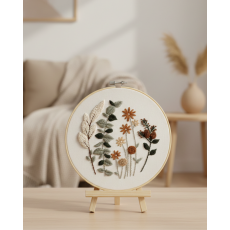 Набор для вышивки гладью Гербарий покоя, Brushme (20 см)