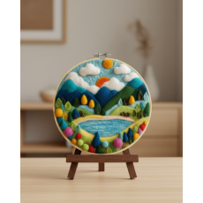 Набор для валяния картины из шерсти Сказка горного края, Brushme (20 см)